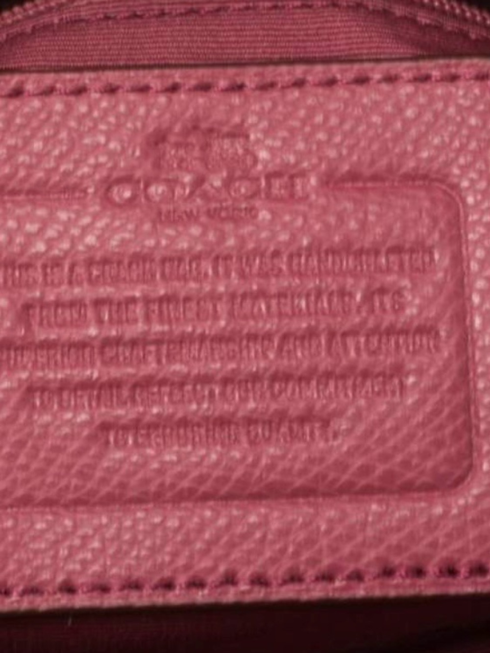 Coach Magenta leather Satchel New with Removable Strap - Picture 5 of 11